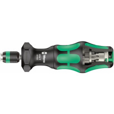 Wera 826 T Kraftform Turbo Bits-Handhalter, Schraubendreher(schwarz/grün, mit Rapidaptor Schnellwechselfutter)
