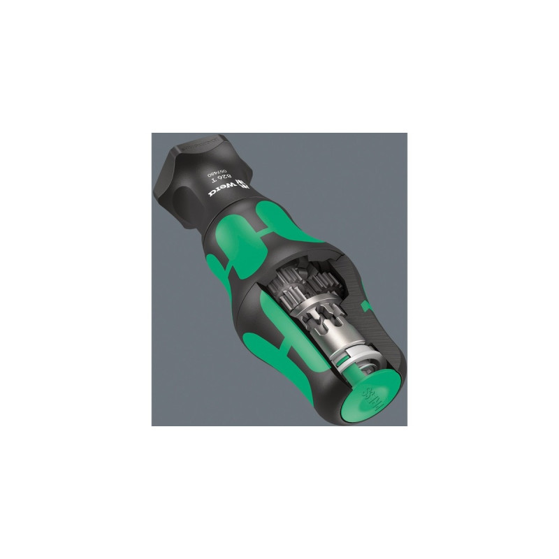 Wera 826 T Kraftform Turbo Bits-Handhalter, Schraubendreher(schwarz/grün, mit Rapidaptor Schnellwechselfutter)