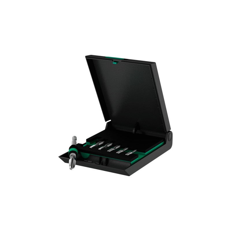 Wera 844/7 Gewindebohrer-Bit-Satz, Gewinde-Reparatur(schwarz/grün, 7-teilig)