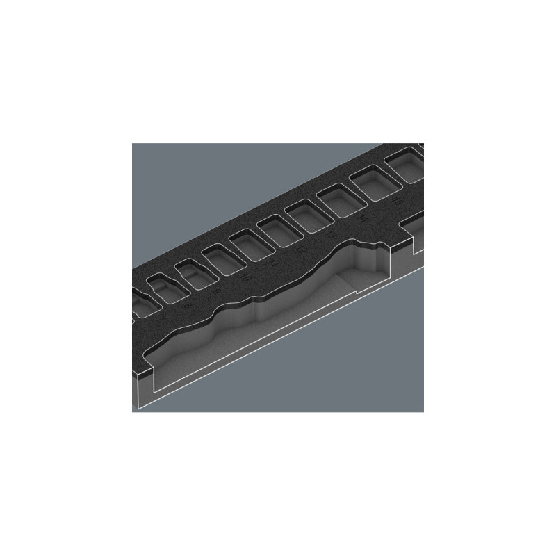 Wera 9721 Schaumstoffeinlage 8000 B Zyklop Knarre 3/8