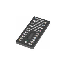 Wera 9723 Schaumstoffeinlage Zyklop B 3/8" Bitnuss-Set 1, 22‑teilig, Werkzeug-Set(schwarz/grau, in Schaumstoffeinlage für Werkstattwagen)