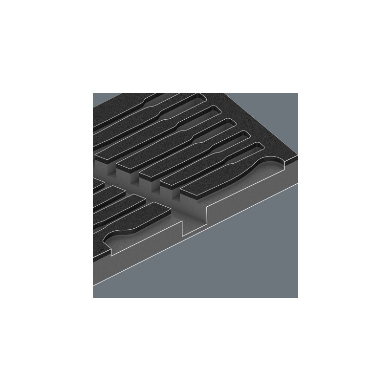 Wera 9730 Schaumstoffeinlage 6000 Joker Set 1, 11‑teilig, Werkzeug-Set(schwarz/grau, Maul-Ringratschenschlüssel-Satz, in Schaumstoffeinlage für Werkstattwagen)