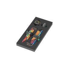 Wera 9740 Schaumstoffeinlage Winkelschlüssel-Set 1, 20‑teilig, Schraubendreher(schwarz/grau, in Schaumstoffeinlage für Werkstattwagen)