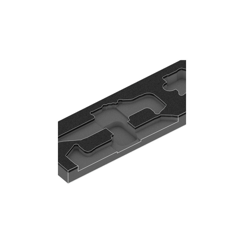 Wera 9740 Schaumstoffeinlage Winkelschlüssel-Set 1, 20‑teilig, Schraubendreher(schwarz/grau, in Schaumstoffeinlage für Werkstattwagen)