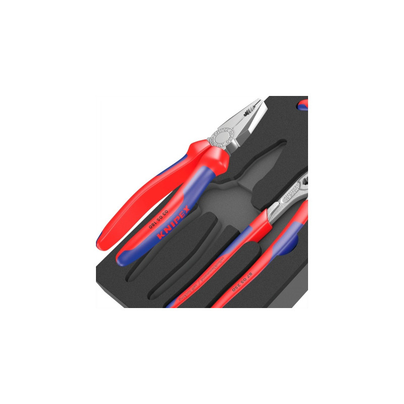 Wera 9780 Schaumstoffeinlage KNIPEX Zangen-Set 1, 3‑teilig(schwarz/grau, in Schaumstoffeinlage für Werkstattwagen)