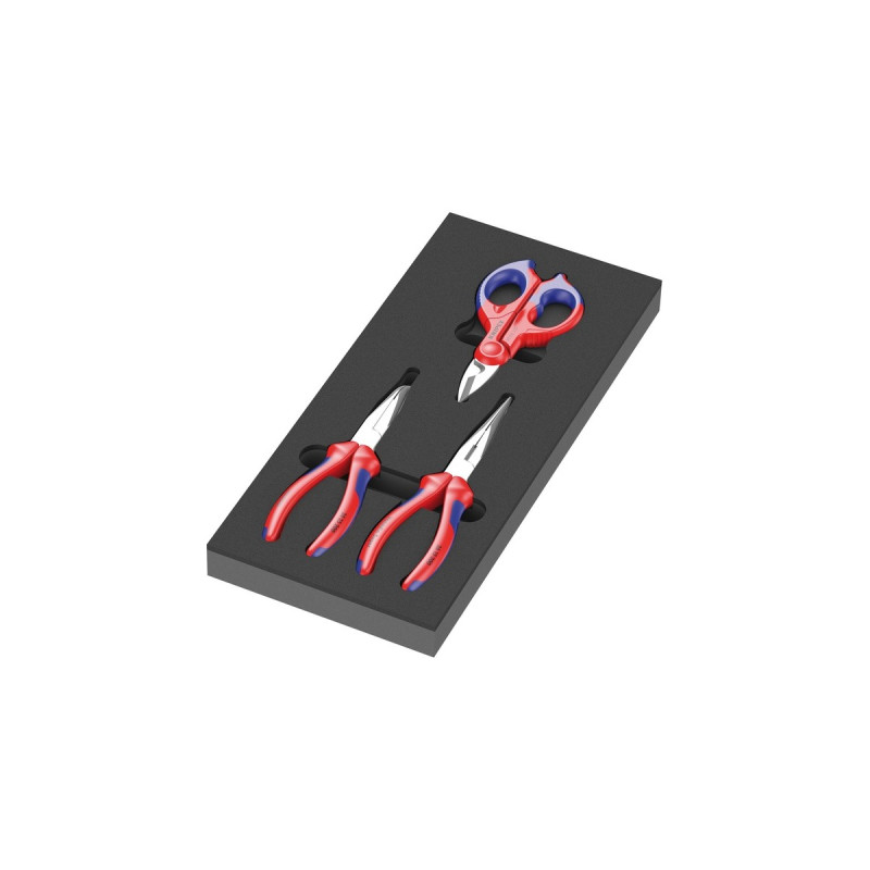 Wera 9781 Schaumstoffeinlage KNIPEX Zangen Set 2, 3‑teilig, Zangen-Set(schwarz/grau, in Schaumstoffeinlage für Werkstattwagen)