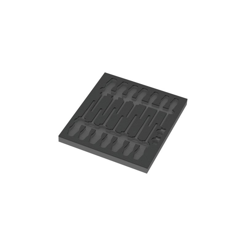 Wera 9811 Schaumstoffeinlage für VDE Schraubendreher Set 1, leer(schwarz/grau, für Tool Rebel Werkstattwagen)