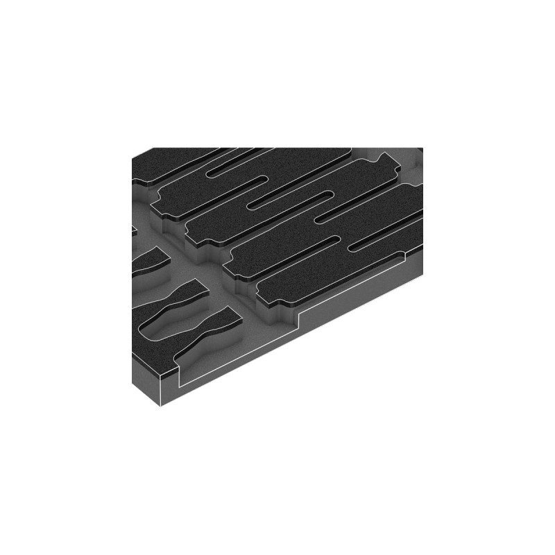 Wera 9811 Schaumstoffeinlage für VDE Schraubendreher Set 1, leer(schwarz/grau, für Tool Rebel Werkstattwagen)