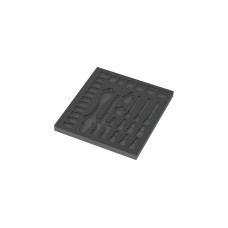 Wera 9822 Schaumstoffeinlage für 8000 C Zyklop Knarre 1/2" Set 1, leer(schwarz/grau, für Tool Rebel Werkstattwagen)
