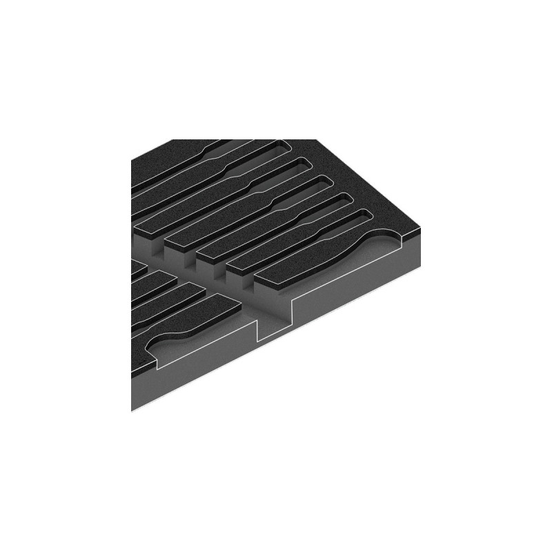 Wera 9830 Schaumstoffeinlage für 6000 Joker Set 1, leer(schwarz/grau, für Tool Rebel Werkstattwagen)