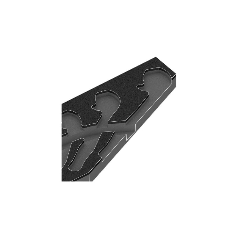 Wera 9832 Schaumstoffeinlage für 6004 Joker Set 1, leer(schwarz/grau, für Tool Rebel Werkstattwagen)