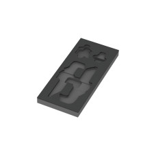 Wera 9840 Schaumstoffeinlage für Winkelschlüssel Set 1, leer(schwarz/grau, für Tool Rebel Werkstattwagen)