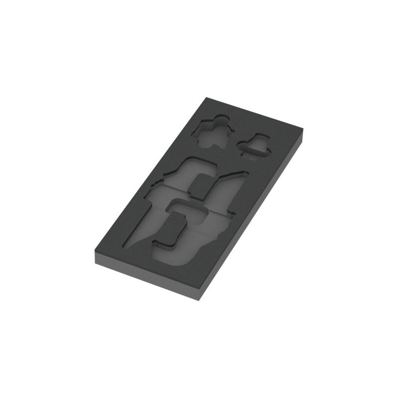 Wera 9840 Schaumstoffeinlage für Winkelschlüssel Set 1, leer(schwarz/grau, für Tool Rebel Werkstattwagen)