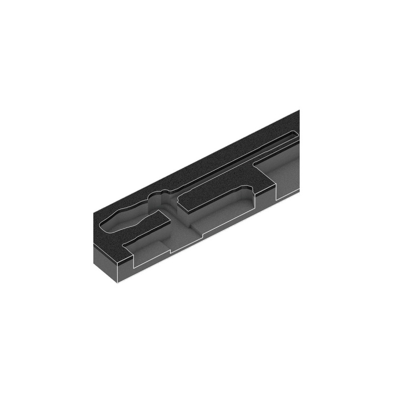 Wera 9850 Schaumstoffeinlage für Kraftform Kompakt und Tool-Check PLUS Set 1, leer(schwarz/grau, für Tool Rebel Werkstattwagen)