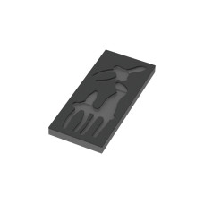 Wera 9880 Schaumstoffeinlage für KNIPEX Zangen Set 1, leer(schwarz/grau, für Tool Rebel Werkstattwagen)