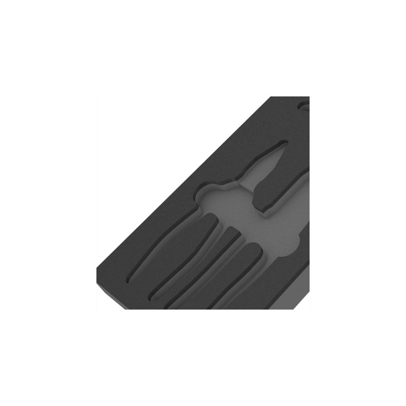 Wera 9880 Schaumstoffeinlage für KNIPEX Zangen Set 1, leer(schwarz/grau, für Tool Rebel Werkstattwagen)