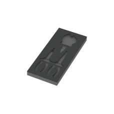 Wera 9881 Schaumstoffeinlage für KNIPEX Zangen Set 2, leer(schwarz/grau, für Tool Rebel Werkstattwagen)