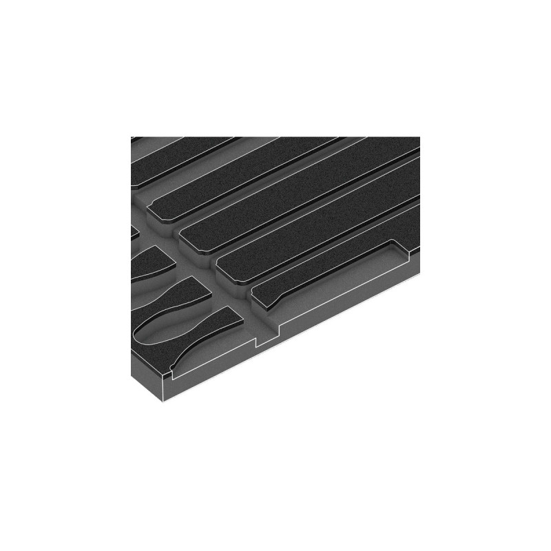 Wera 9883 Schaumstoffeinlage für PFERD Feilen Set 1, leer(schwarz/grau, für Tool Rebel Werkstattwagen)