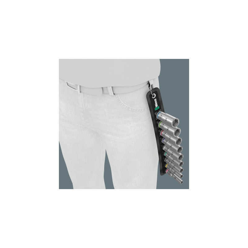 Wera Belt B Deep 1 Steckschlüsseleinsatz-Satz, 3/8