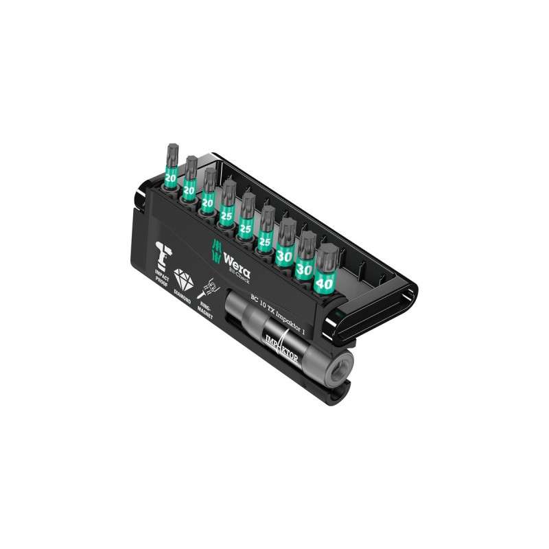 Wera Bit-Check 10 TX Impaktor 1, 1/4