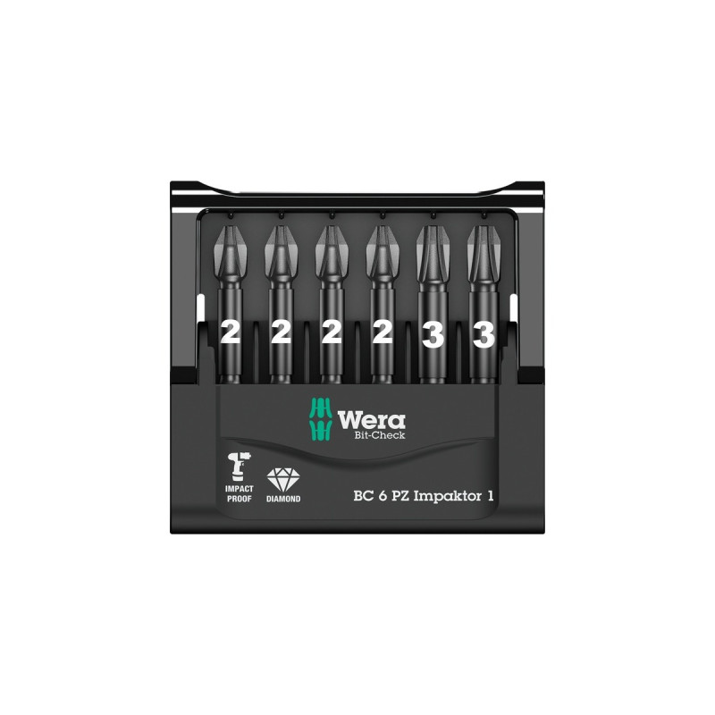 Wera Bit-Check 6 PZ Impaktor 1, 1/4