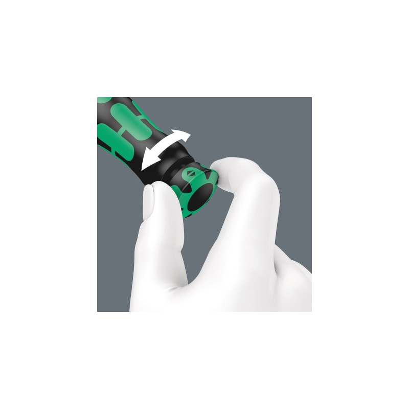 Wera Drehmoment-Schlüssel mit Umschaltknarre Click-Torque A6 Set 1, Drehmomentschlüssel(schwarz/grün, Abtrieb 1/4