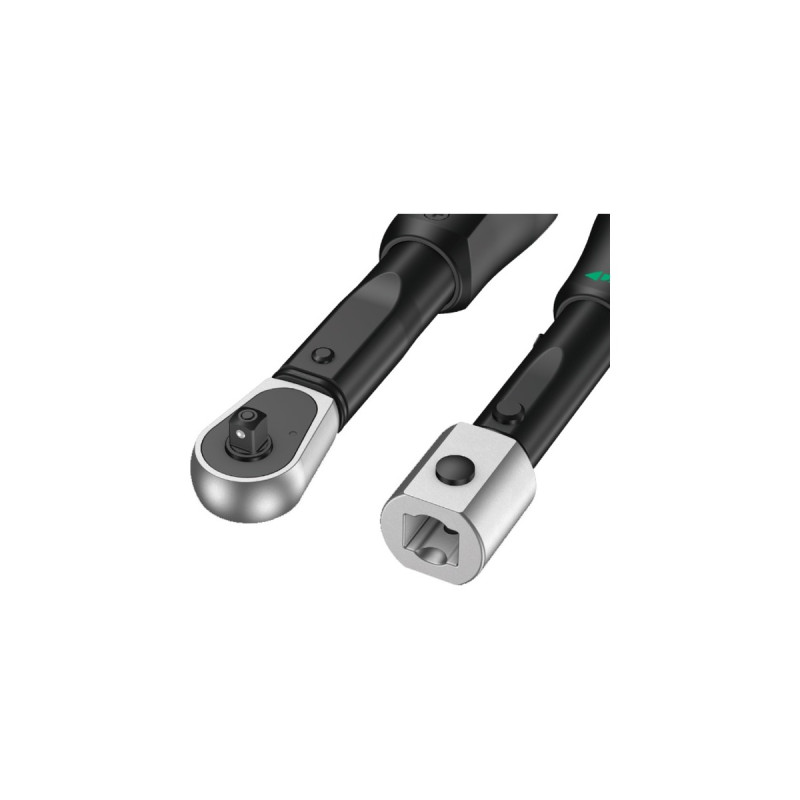 Wera Drehmomentschlüssel mit Umschaltknarre Click-Torque B 2(schwarz/grün, Abtrieb 3/8