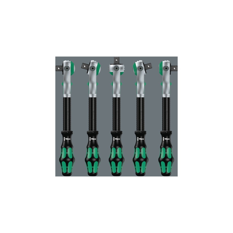 Wera Knarren-Satz Kraftform Kompakt Zyklop Speed, Werkzeug-Set(inkl. Knarre mit schwenkbarem Kopf, 1/4