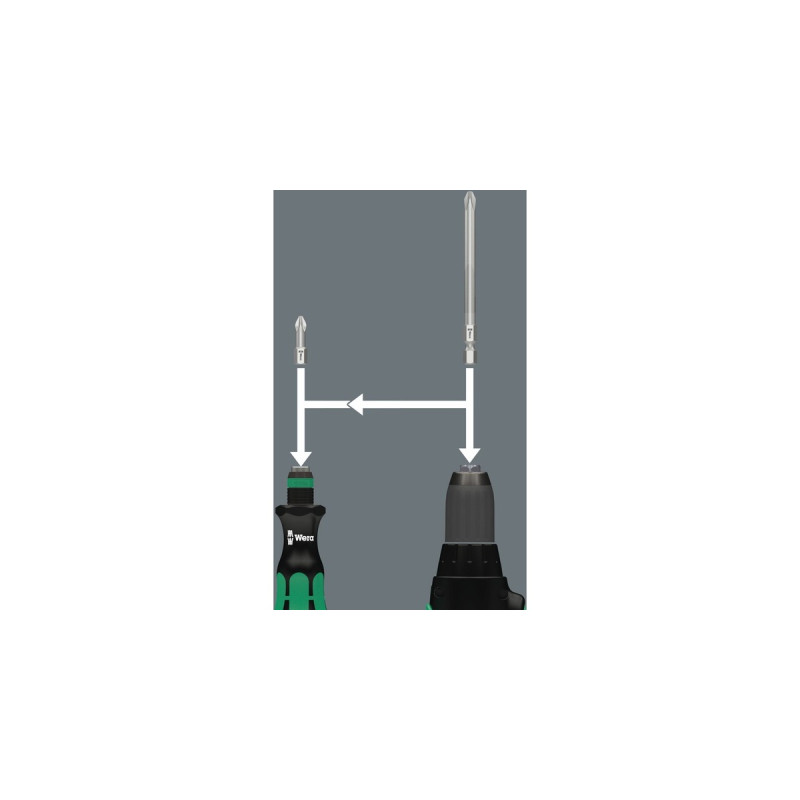 Wera Kraftform Kompakt 20 Tool Finder 1, 7-teilig, Bit-Satz(integriertes Magazin)