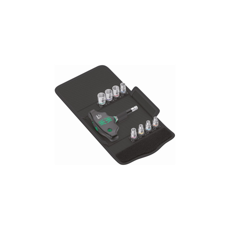 Wera Kraftform Kompakt 400 RA Imperial Set 2, mit Ratschenfunktion, Steckschlüssel(schwarz/grün, 1/4