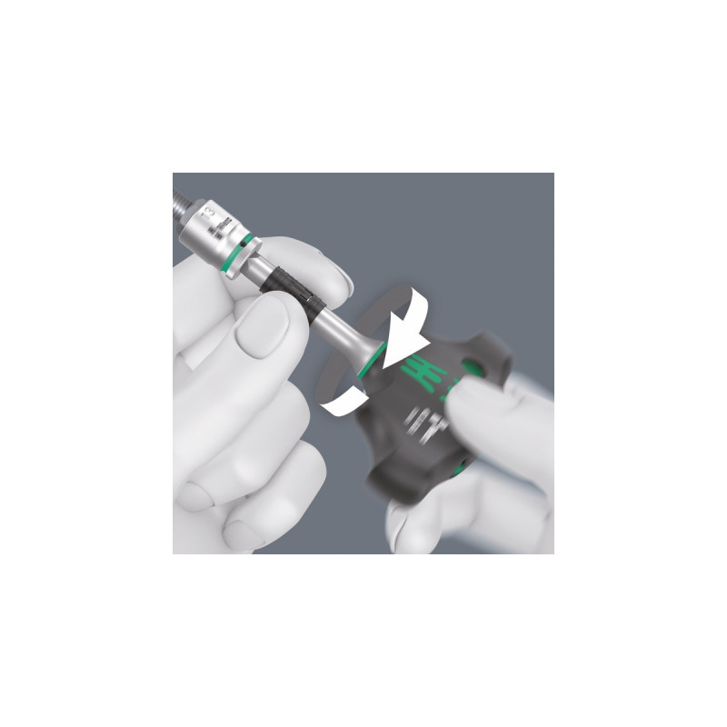 Wera Kraftform Kompakt 400 RA Imperial Set 2, mit Ratschenfunktion, Steckschlüssel(schwarz/grün, 1/4