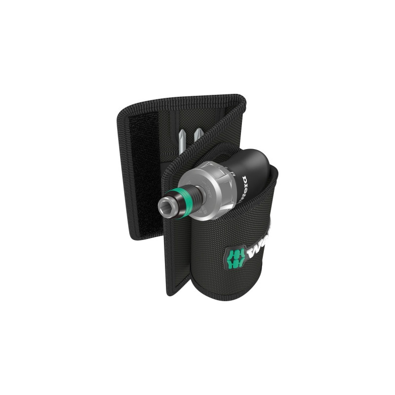 Wera Kraftform Kompakt Pistol RA 4, 13-teilig, Schraubendreher(schwarz/grün, mit Halfter zur Gürtelbefestigung)