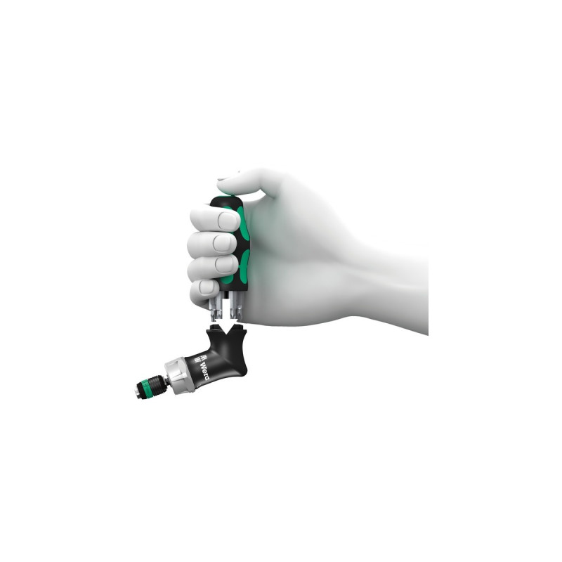 Wera Kraftform Kompakt Pistol RA 4, 13-teilig, Schraubendreher(schwarz/grün, mit Halfter zur Gürtelbefestigung)