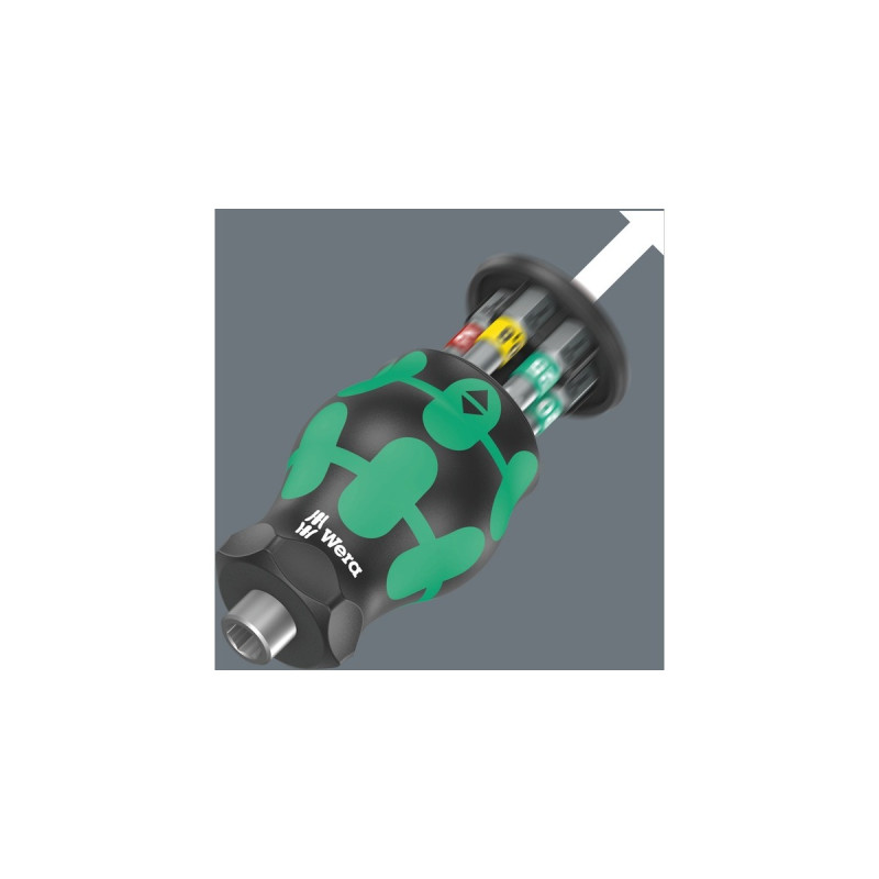 Wera Kraftform Kompakt Stubby Magazin 1 Bit-Satz(schwarz/grün, 7-teilig)