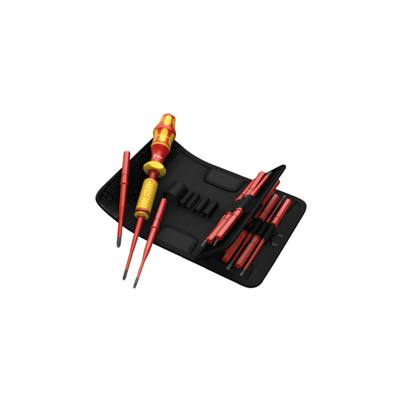 Wera Kraftform Kompakt VDE Torque Schraubendreher 1,2-3,0Nm(rot/gelb, 16-teilig, Drehmoment-Schraubendreher-Satz)