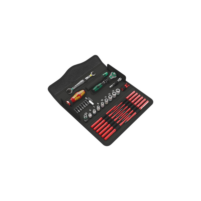 Wera Kraftform Kompakt W 2, 35-teilig, Werkzeug-Set(schwarz, inkl. Zyklop Speed-Knarre mit schwenkbarem Kopf, 1/4