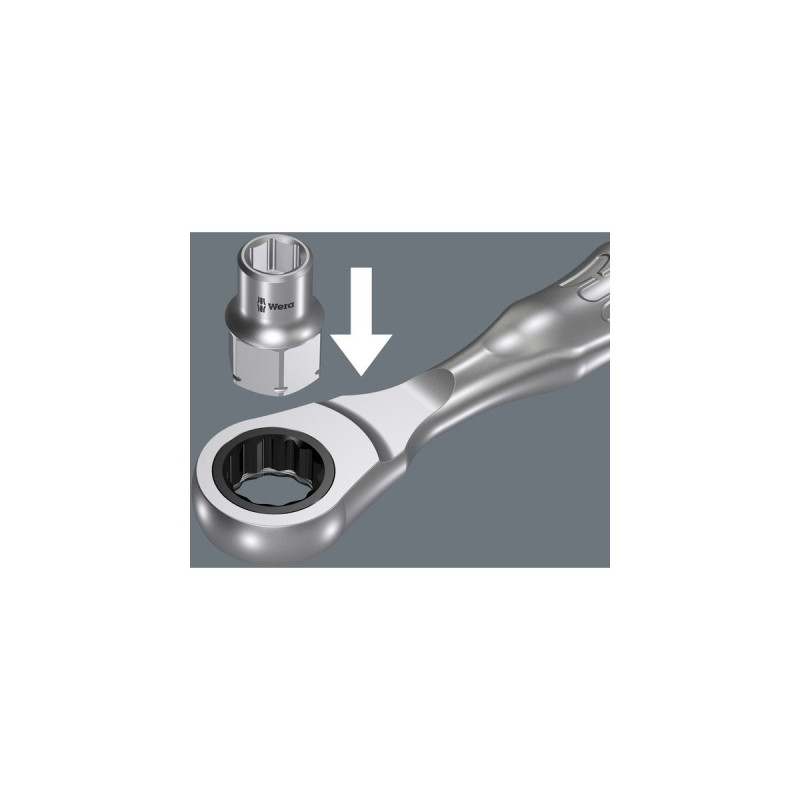 Wera Kraftform Kompakt Zyklop Mini 2 Satz, Werkzeug-Set(incl. 2 Zyklop Mini Bit-Knarren, 1/4