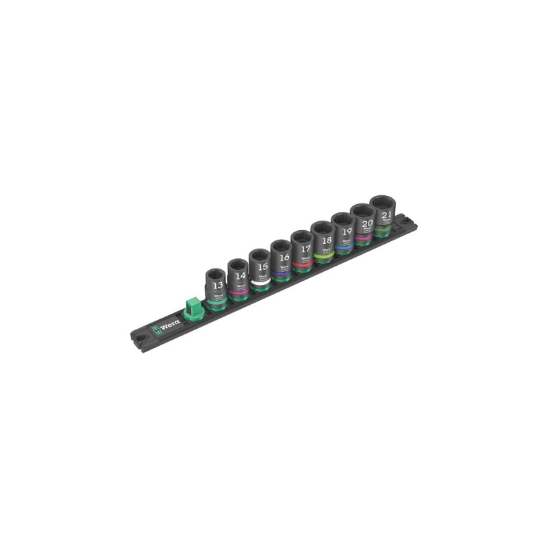 Wera Nuss-Magnetleiste C Impaktor 1 Steckschlüsseleinsatz-Satz 1/2