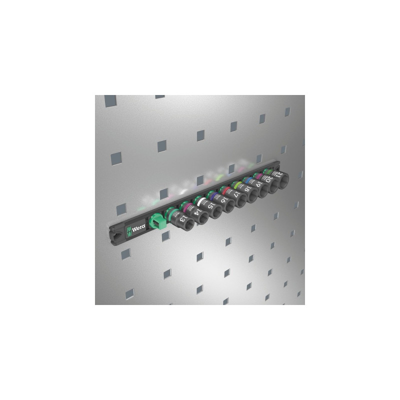 Wera Nuss-Magnetleiste C Impaktor 1 Steckschlüsseleinsatz-Satz 1/2