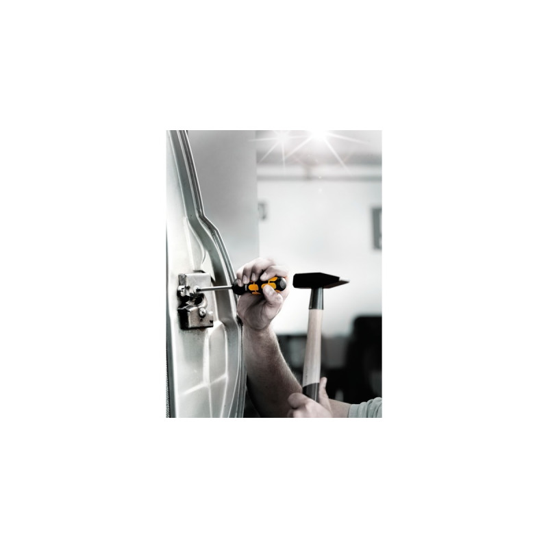 Wera Schraubendreher Satz 932/6(schwarz/gelb, Kraftform-Griff, Schlagkappe)