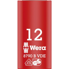 Wera VDE Zyklop-Steckschlüssel-Einsatz, 12mm, 3/8"(rot/gelb, isoliert bis 1.000 Volt)