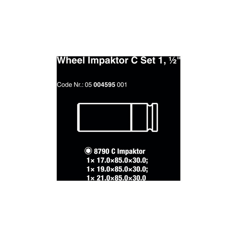 Wera Wheel Impaktor C Set 1 Steckschlüsseleinsatz-Satz, 1/2