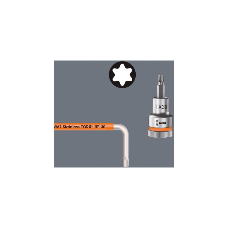 Wera Winkelschlüsselsatz 3967/9 TX SXL Multicolour HF Stainless 1, Schraubendreher(Edelstahl, mit Halteclip)