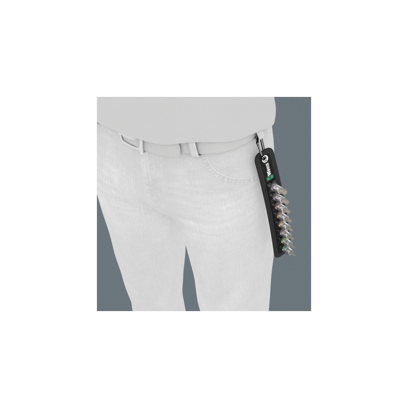 Wera Zyklop Bitnuss-Satz Belt B2, Innensechskant, 3/8