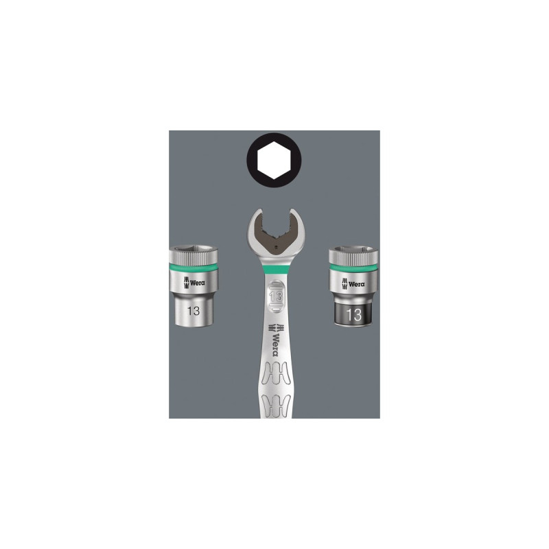 Wera Zyklop Metal-Knarrensatz 8100 SA 11, Zoll-Größen, Werkzeug-Set(28-teilig, mit Umschaltknarre, 1/4