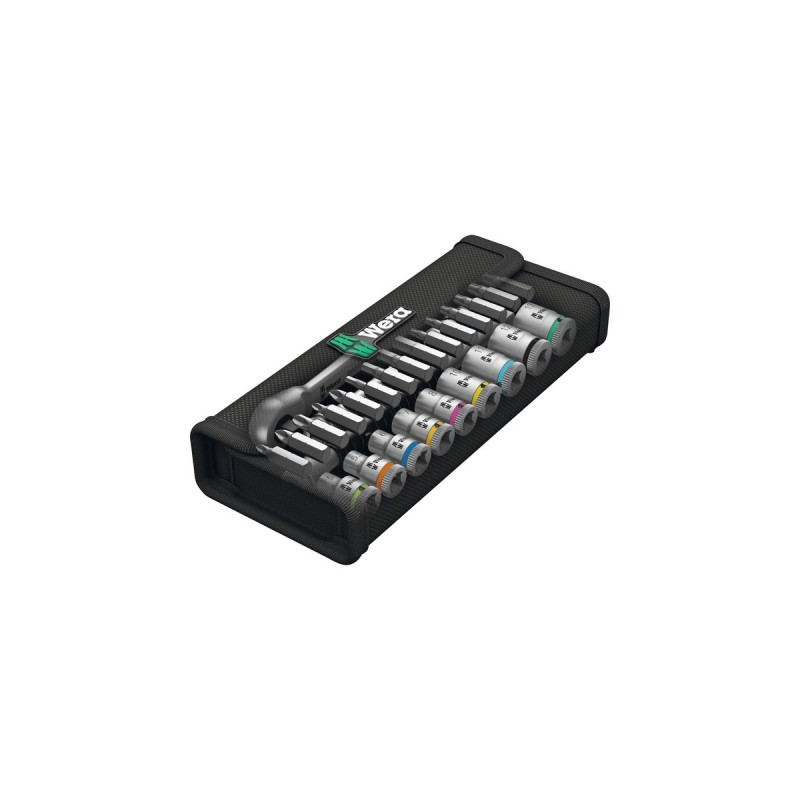 Wera Zyklop Metal-Knarrensatz 8100 SA 8, Werkzeug-Set(28-teilig, mit Umschaltknarre, 1/4