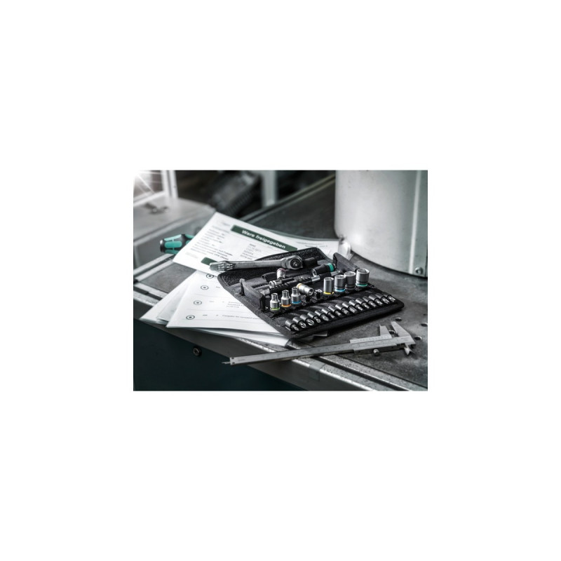 Wera Zyklop Metal-Knarrensatz 8100 SA 8, Werkzeug-Set(28-teilig, mit Umschaltknarre, 1/4