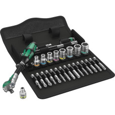 Wera Zyklop Speed-Knarrensatz 8100 SA 6, Werkzeug-Set(Speed-Knarre mit schwenkbarem Kopf, 1/4")