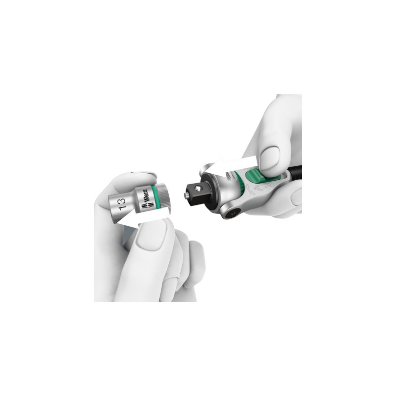 Wera Zyklop Speed-Knarrensatz 8100 SA 6, Werkzeug-Set(Speed-Knarre mit schwenkbarem Kopf, 1/4