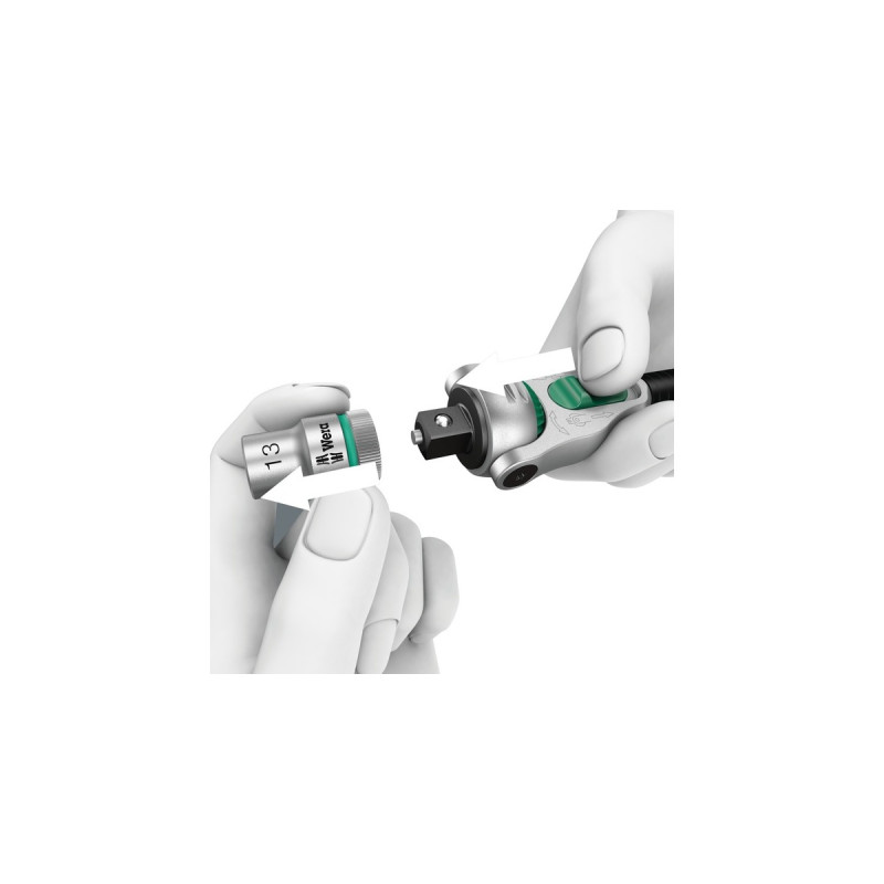 Wera Zyklop Speed-Knarrensatz 8100 SA 6, Werkzeug-Set(Speed-Knarre mit schwenkbarem Kopf, 1/4